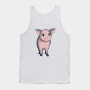 Cute Pig Drawing Tank Top